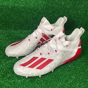 Adidas Adizero Reign Young King Football Cleats RED White MEN'S SIZES FU6708